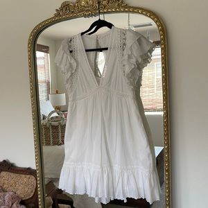 White anthropologie summer dress size XS